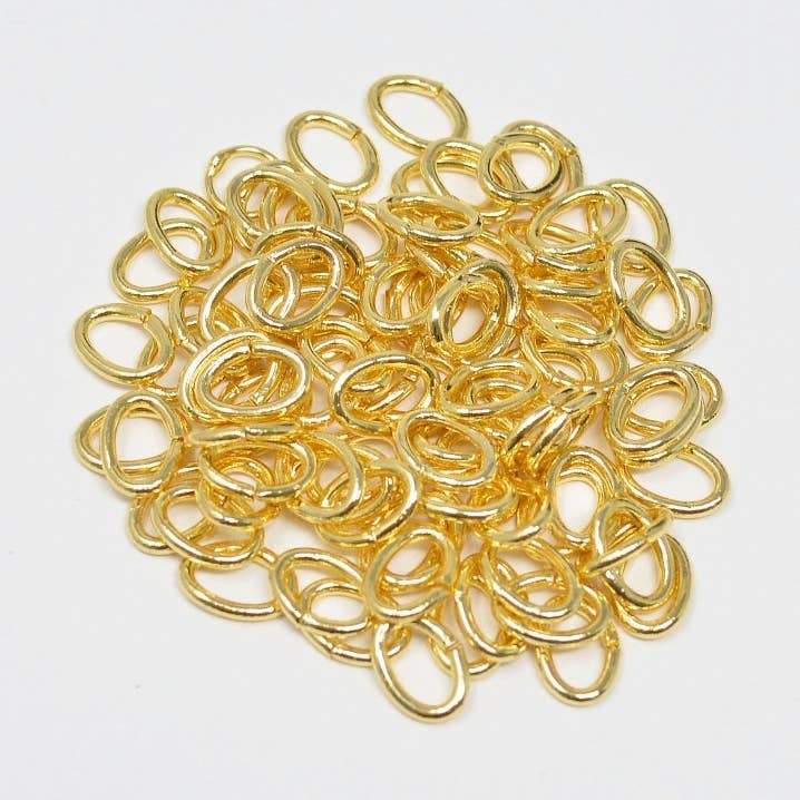 1Pack(10pcs) Gold Filled Oval Open Jump Ring 5mm L-184 for wholesale by Aim Eternal