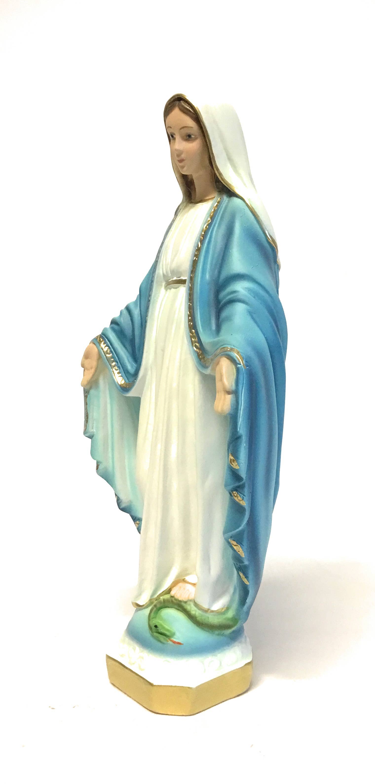 Costa Articoli Religiosi – Engroshandel Pyntefigur – Mirakuløs Madonna-statue i fosforescerende gips, 33 cm2