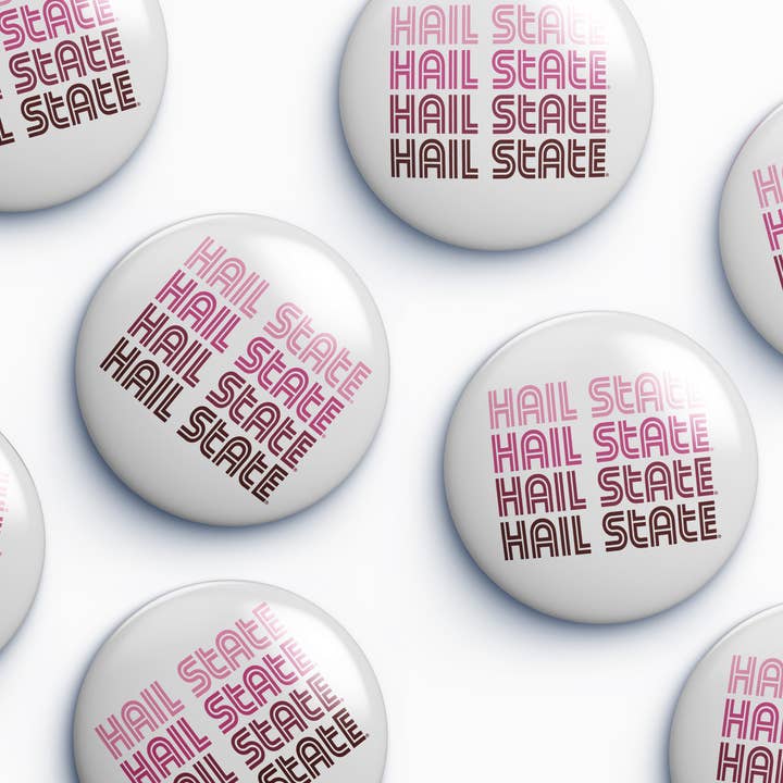 Mississippi State Hail State Repeating Button for wholesale by Cute As A Button