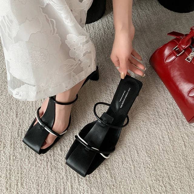 Naomi's Happy Place Shop - Wholesale High Heels - Women's - New Summer Slippers Women Mules High Heels Sandals Shoes for Women Casual Shoes Zapatos De Mujer Gladiator Ladies Shoes