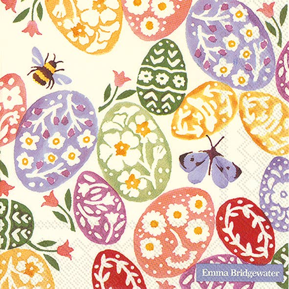 Lunch Napkin : IHR - EASTER EGGS cream for wholesale by Carsim Trading Inc.