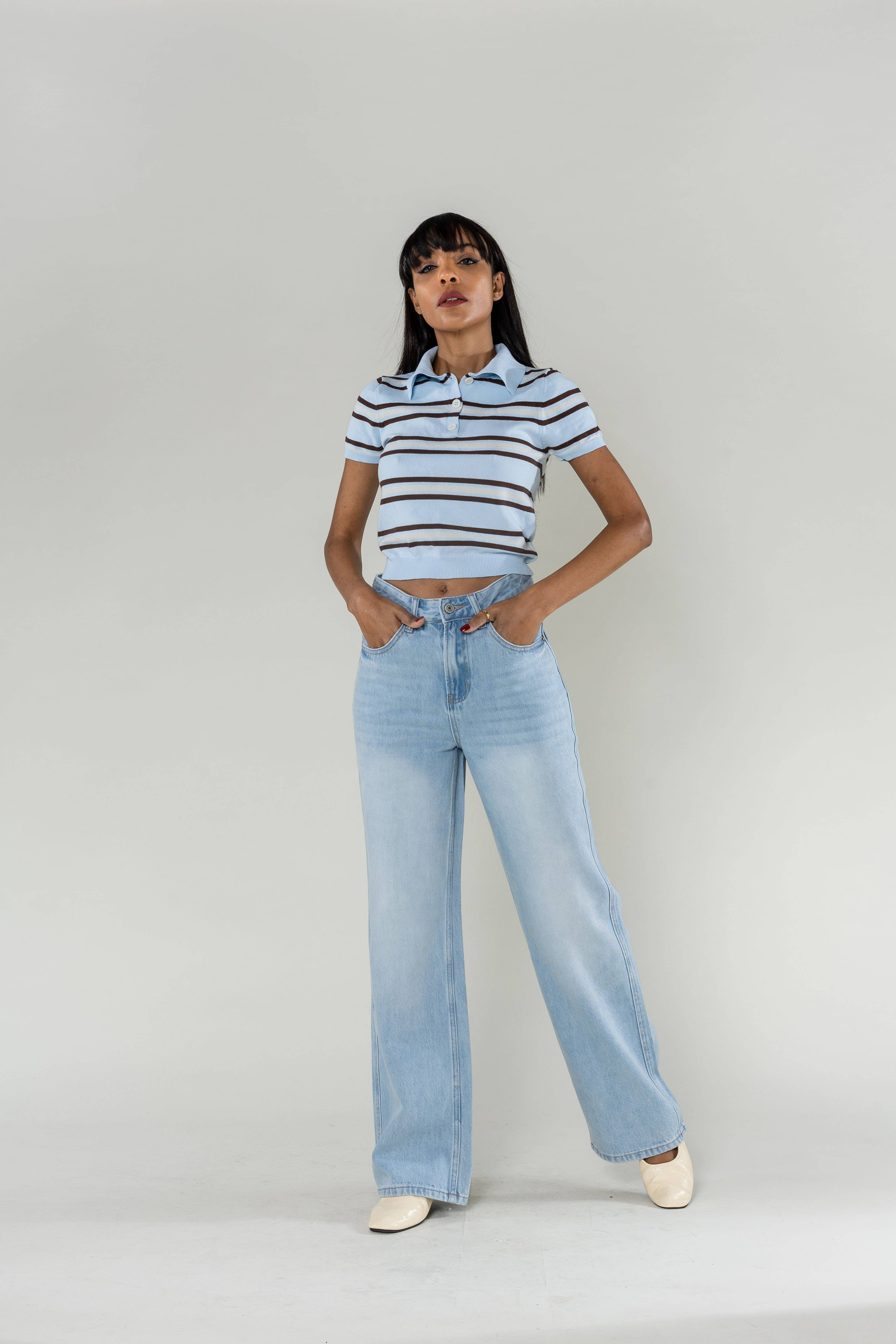 Nina Carter - Venta al por mayor Vaqueros - Mujer - Jean Lyocell Nina Carter de talle alto, corte recto ancho12