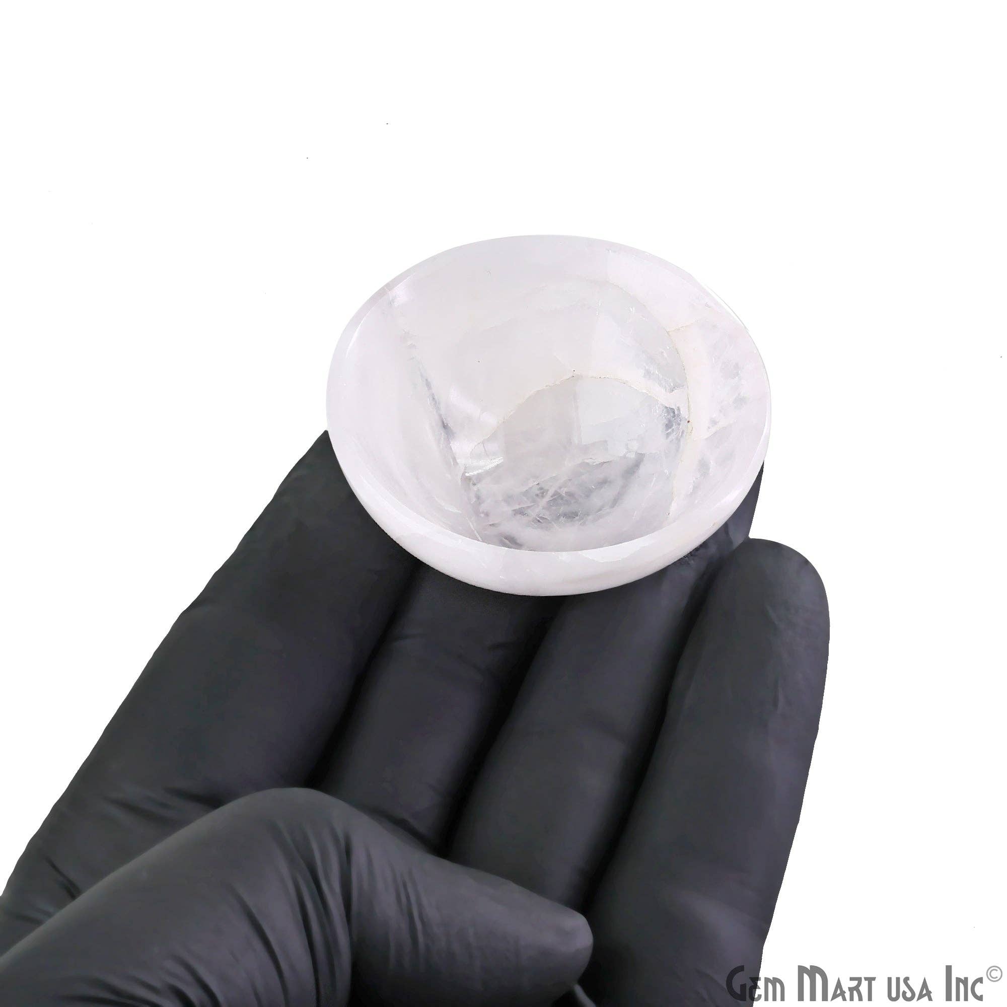 GemMartUSA – wholesale Decorative plate/dish/bowl – Natural Rose Quartz Mini Carved Gemstone Bowl Cup 2 inch6