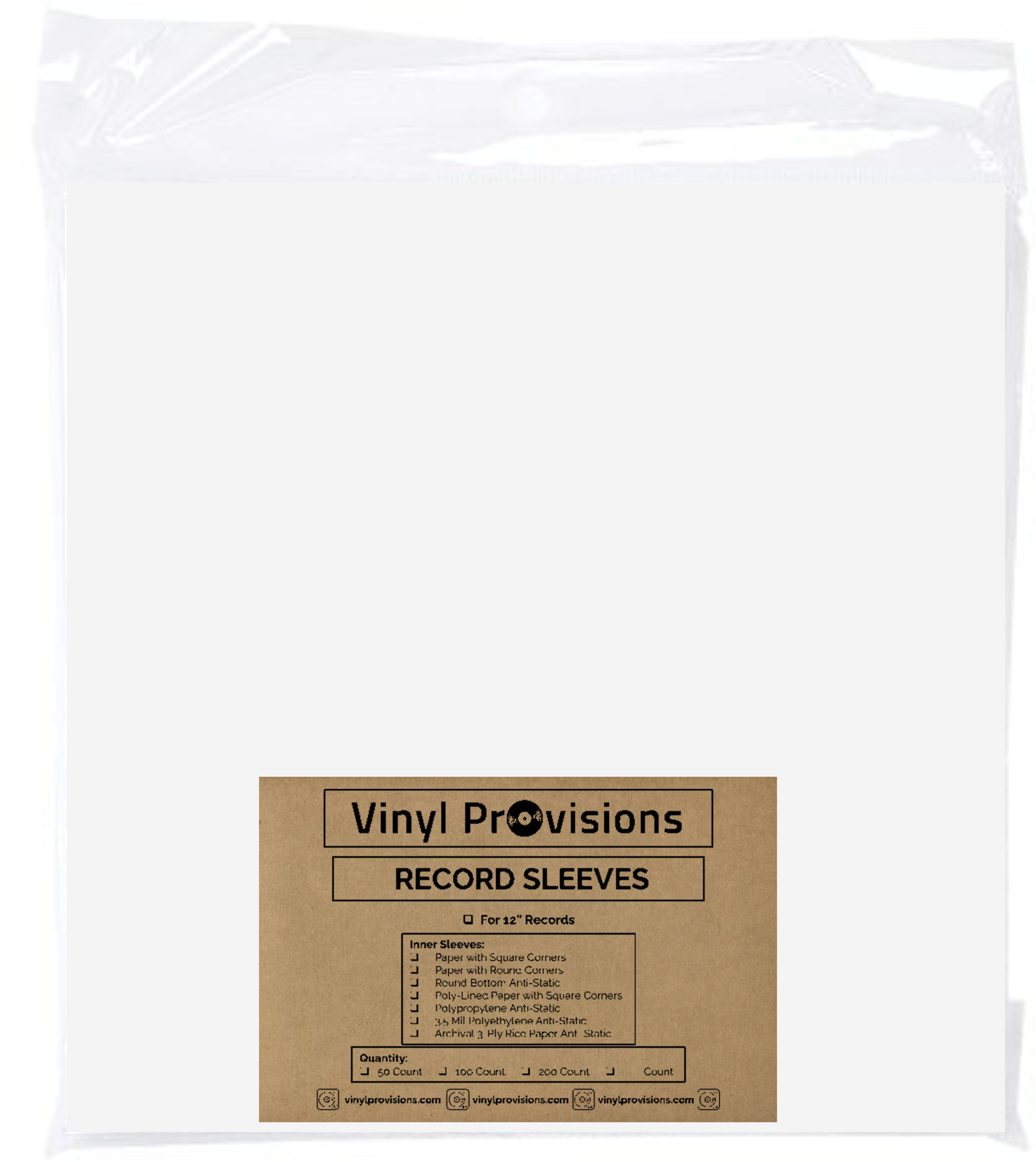 Vinyl Provisions - Wholesale Music Accessory - 12-Inch Record Anti-Static Inner Sleeves Fits LP Records1