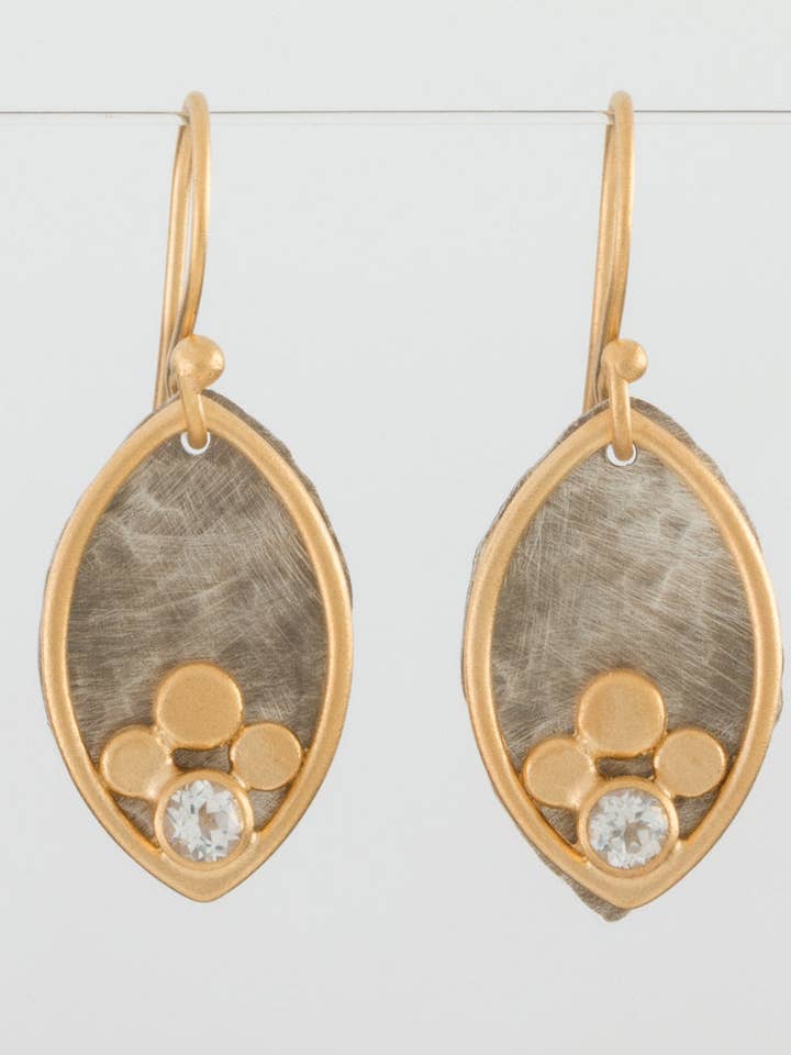 Two Tone Bud Earrings for wholesale by Austin Titus Studio