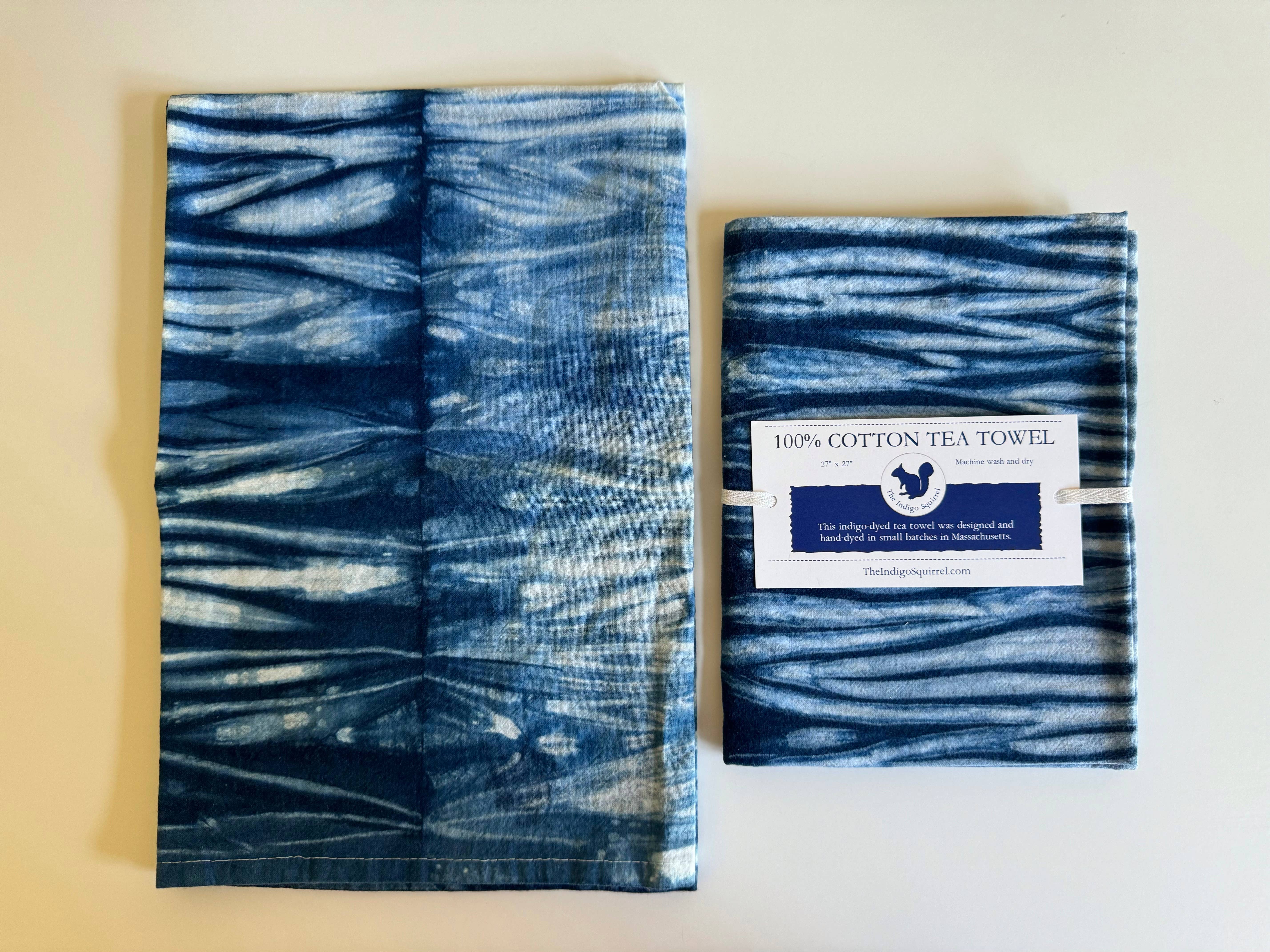 The Indigo Squirrel - Wholesale Tea Towel - Indigo- Dyed Tea Towel4