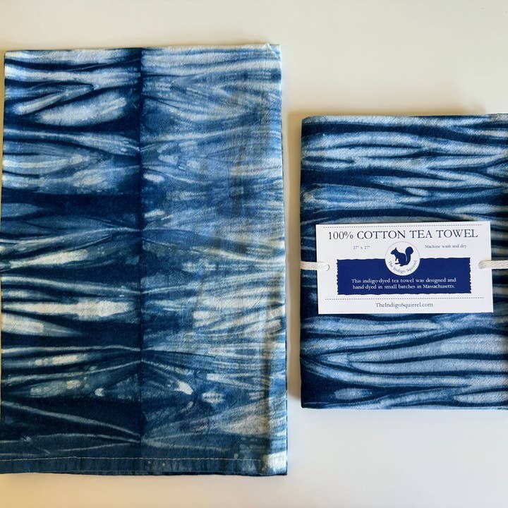 The Indigo Squirrel - Wholesale Tea Towel - Indigo- Dyed Tea Towel4