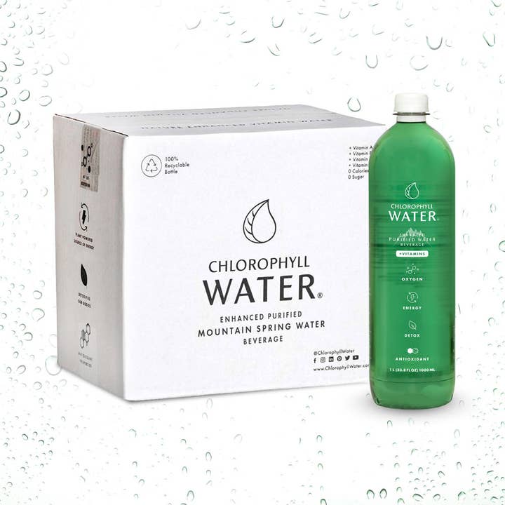 Chlorophyll Water - Wholesale Flavored/Infused Water (Non-Carbonated) - Chlorophyll Water 1 Liter (Made from 100% Recycled Plastic) 6