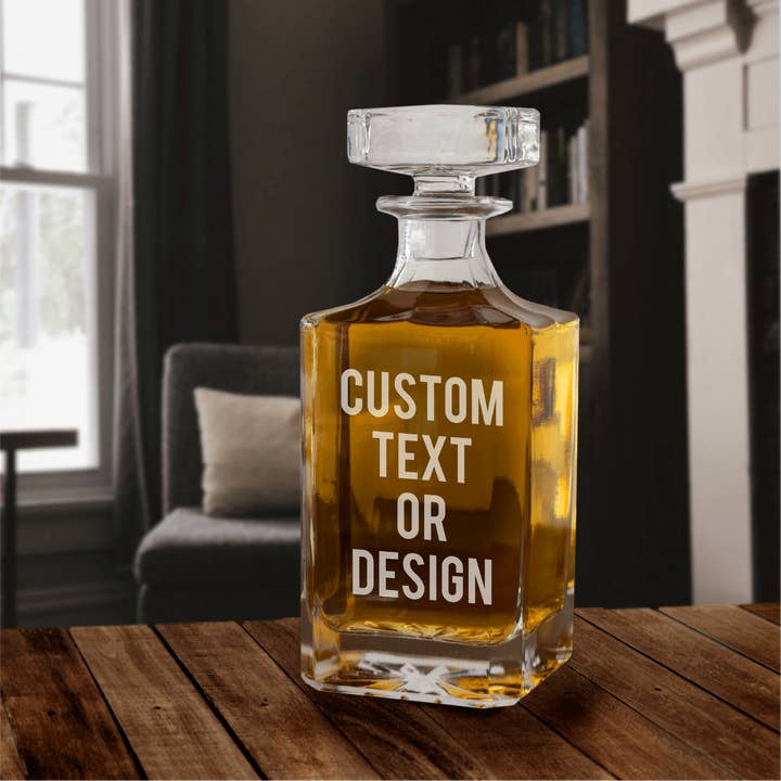 Personalized By Kate - Wholesale Decanter - Personalized Whiskey Decanter - Custom Logo or Text1