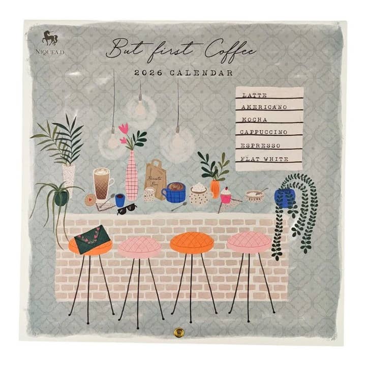 Men först kaffe 2026 Väggkalender för wholesale av NIQUEA.D