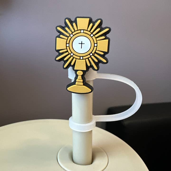 Saintly Heart LLC - Wholesale Drink Topper - Catholic Straw Toppers: Adoration (a 2 pack!)5
