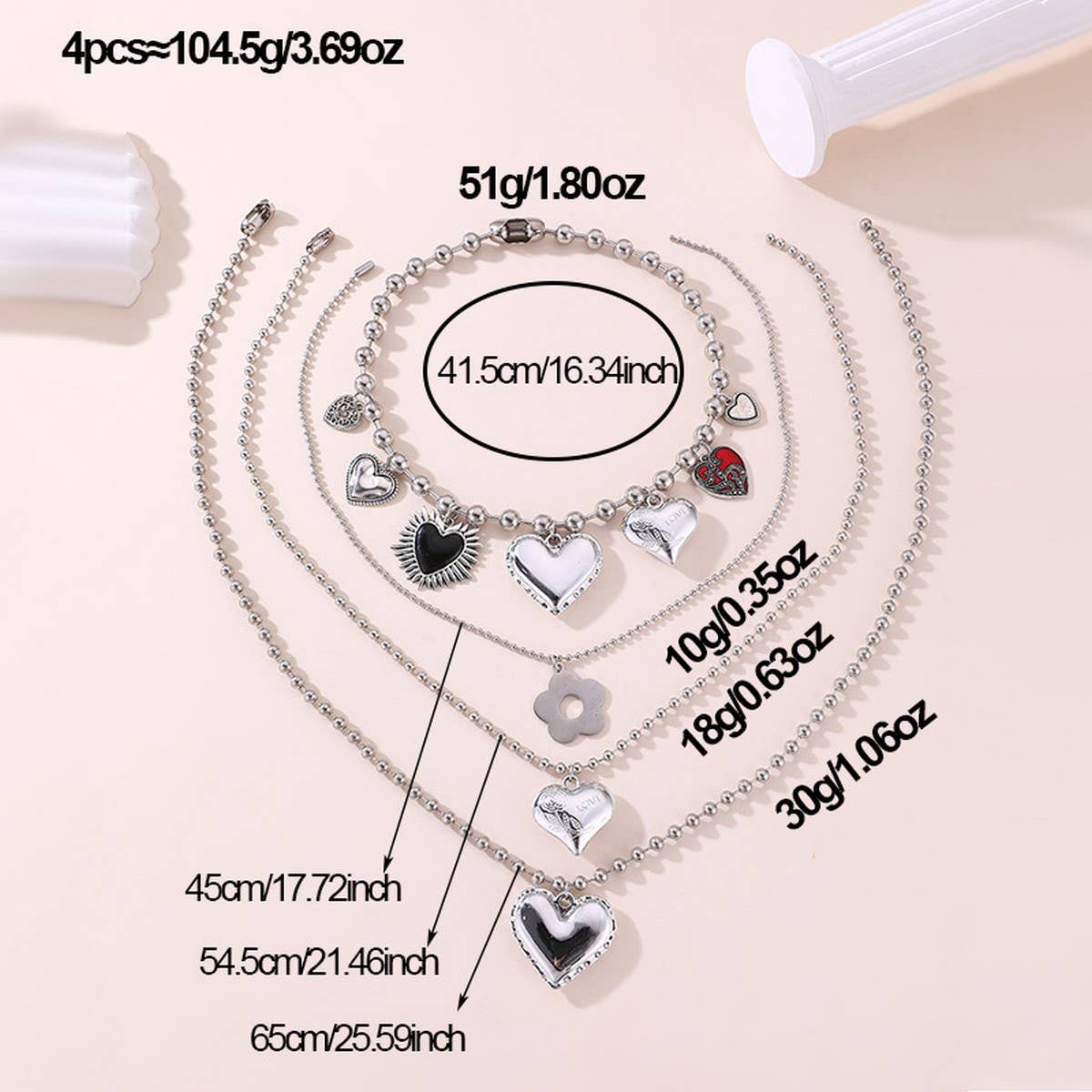 TYPE  NEW FASHION LOVE HIP HOP BEADED NECKLACE_CWMM3179 for wholesale on Faire5