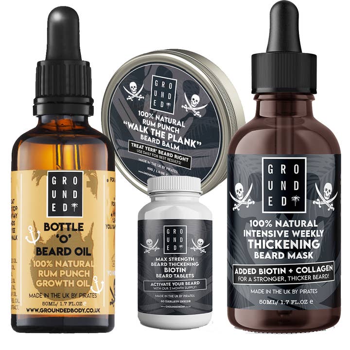 Set Beard Growth para hombre para venta al por mayor de GROUNDED BODY