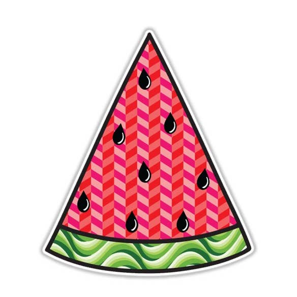 Watermelon Fruit Summer Waterproof Car Laptop Sticker for wholesale by MeganJDesigns
