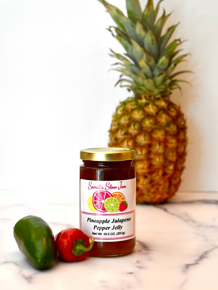Pineapple Jalapeño Jelly for wholesale by Sarah's Slow Jam