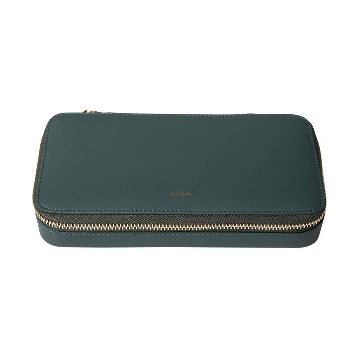 Medium Jewelry Bag Dark Green for wholesale by AIKA Concept