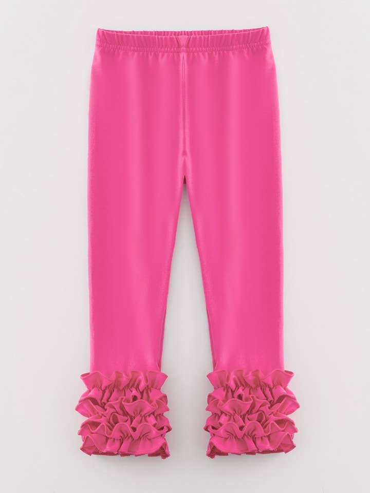 Rylee Faith Designs - Wholesale Pants - Kids - Milk Silk Ruffled Solid Icing Legging6
