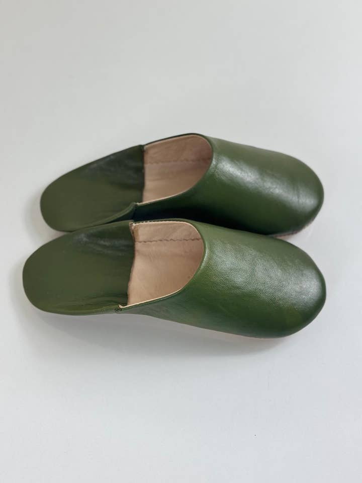 Gran Wholesale - Wholesale Slippers – Unisex - Handmade Moroccan Olive Leather Slippers 5