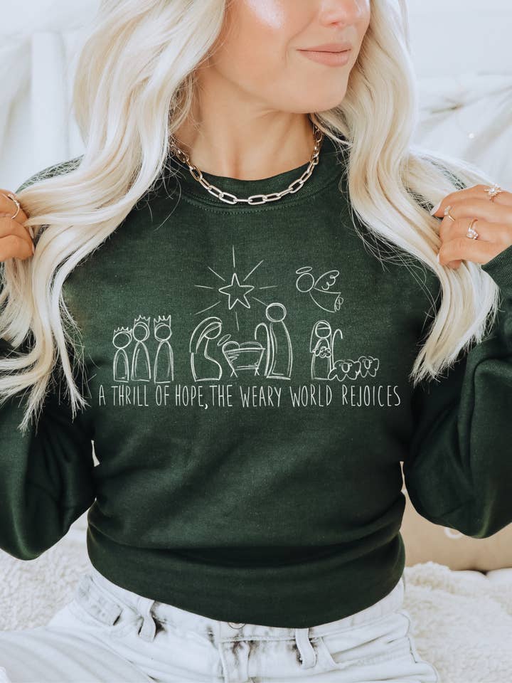 Sudadera Natividad | Christian Christmas para venta al por mayor de Curly Tailed Designs