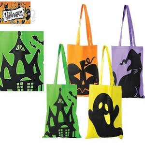 Groovy Trick or Treat Pumpkins Halloween Personalized Tote Bag DIY Kits