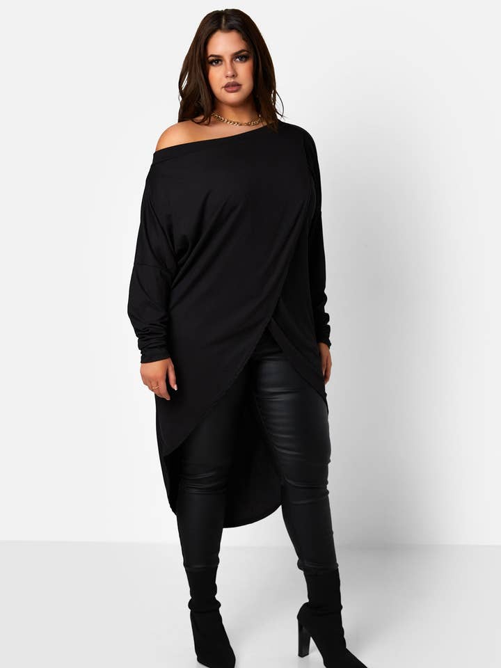 On The Go Ribbed High Low Top for wholesale by REBDOLLS