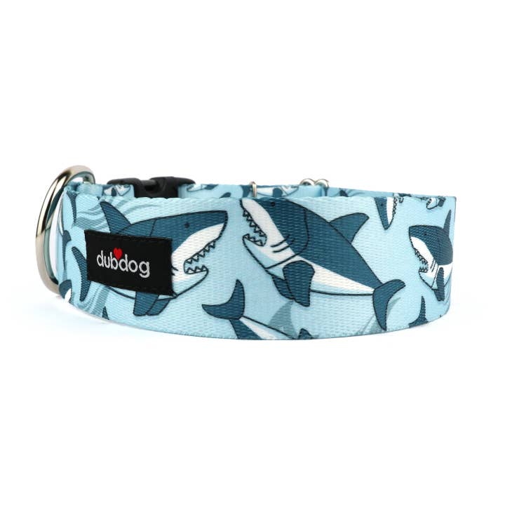 Sharks Dog Collar for wholesale by Dubdog Designs