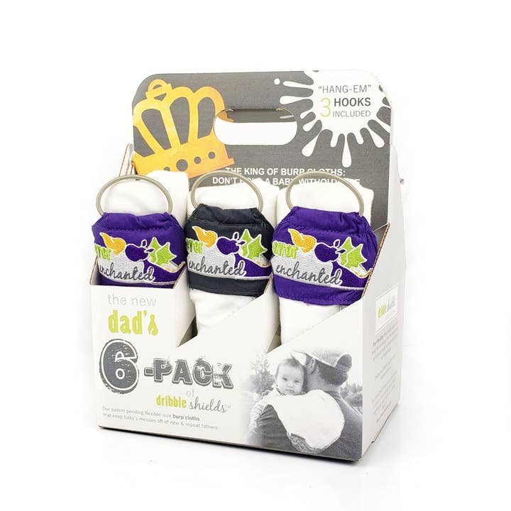 Juego de 6 paños para eructos de dragón morado de The New Dad's para venta al por mayor de Ever After Baby