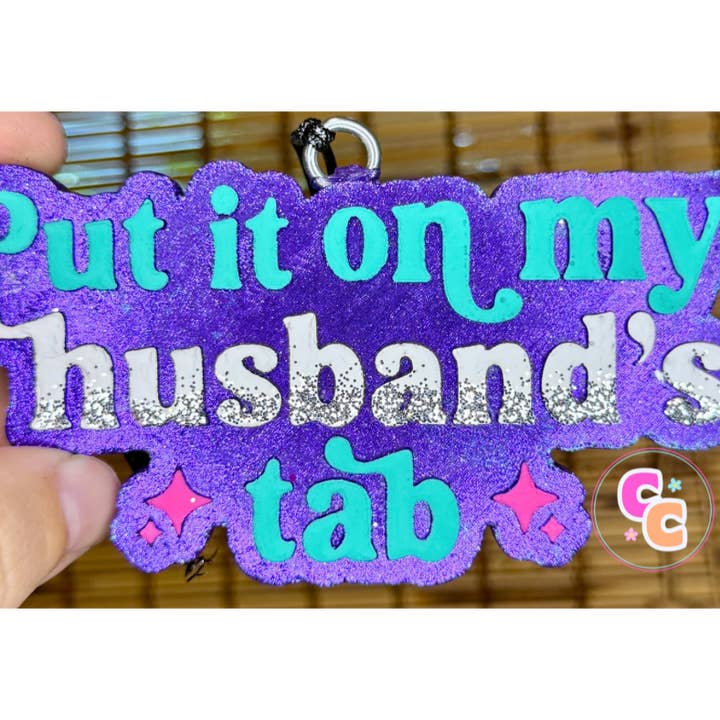 Mettez-le sur le compte de mon mari Freshie | Désodorisant pour voiture pour la vente par Crafting Cleveland