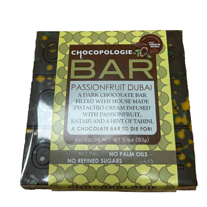 Dark Chocolate Passionfruit Dubai Bar for wholesale by Knipschildt Chocolatier
