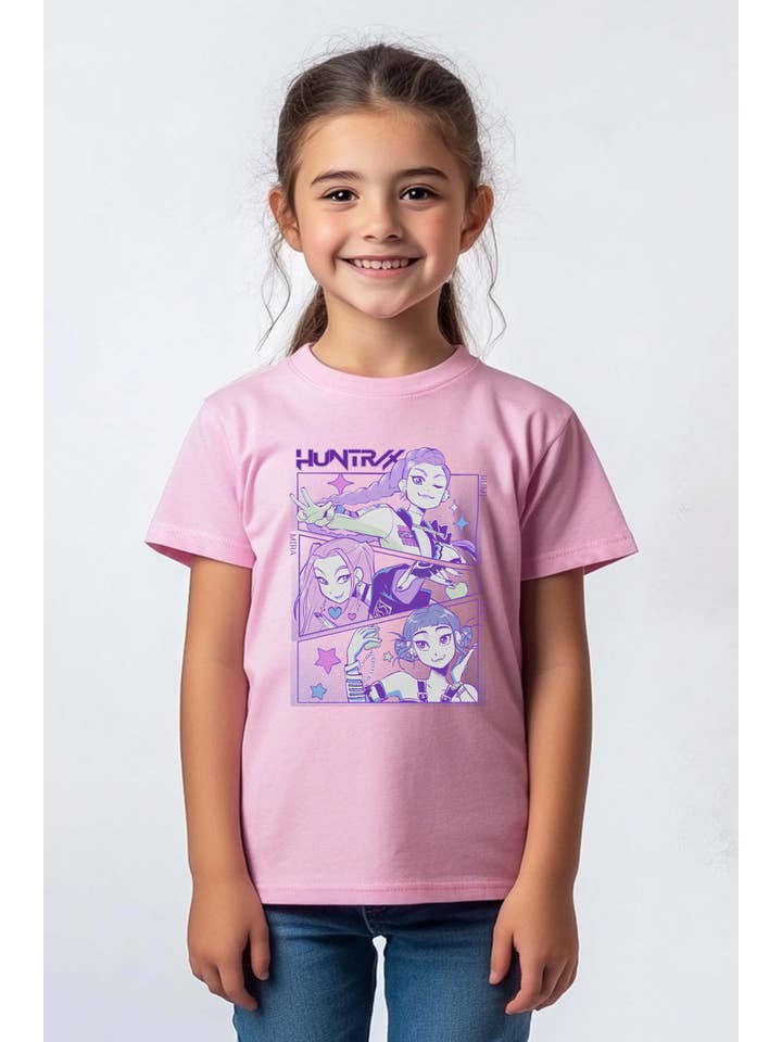 Missi Clothing – wholesale Screen-printed t-shirt – Kids – Kids Huntrix K-pop Anime Printed T-Shirt