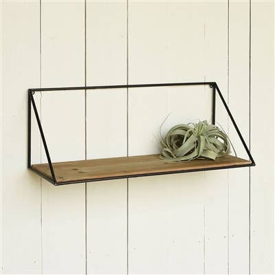 HomArt - Wholesale Wall Mounted Shelf - Hull Wood & Iron Shelf - Lrg1