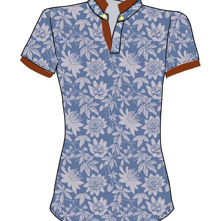 Siren Dry-Fit-piké i blå nyans Blue Passion för wholesale av Spiced Equestrian