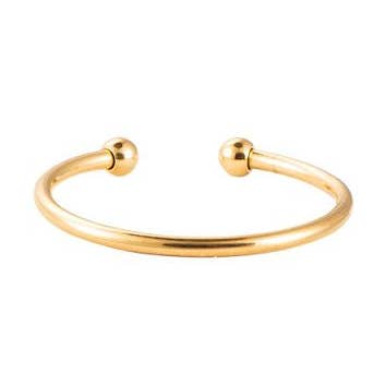 Simple Ring mit Kugeln- 14K Goldplattierung für den Großhandel von Risinpath