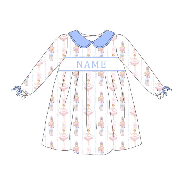 Auraquise - Wholesale Clothing Set - Baby - Nutcracker Christmas Smocked Collection Custom Name Clothes0