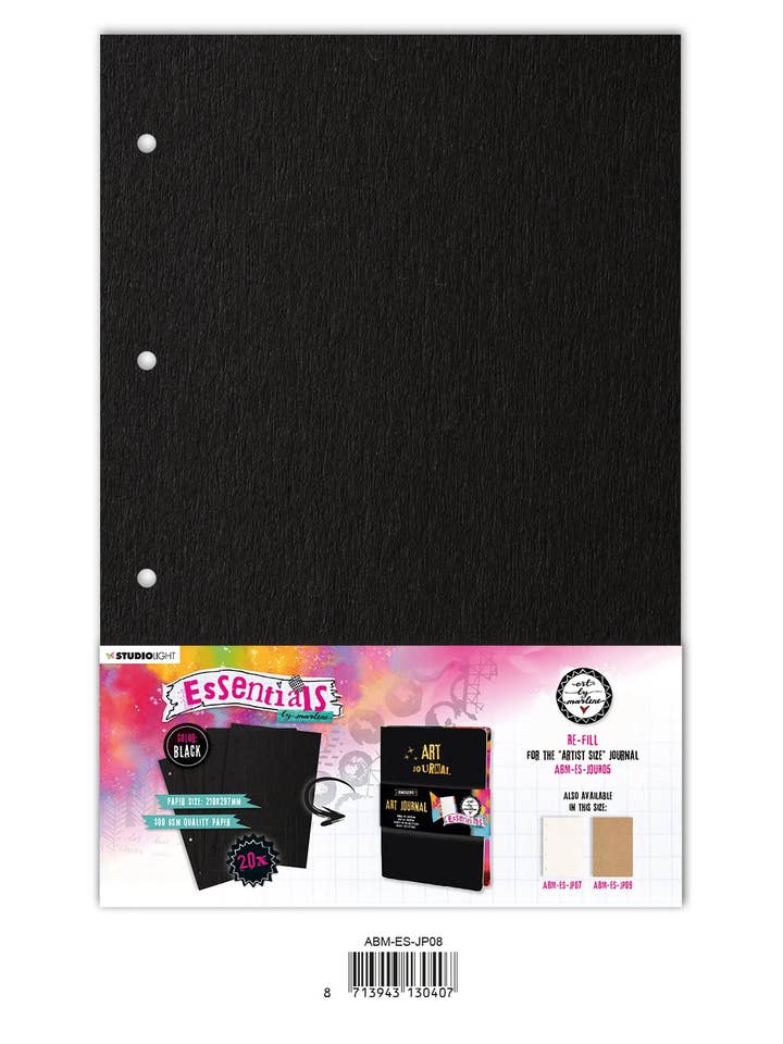 Páginas de diario ABM para ABM-ES-JOUR05 Black Essentials 210x297x8mm 20 SH nr.08 para venta al por mayor de Ecstasy Crafts Distributing