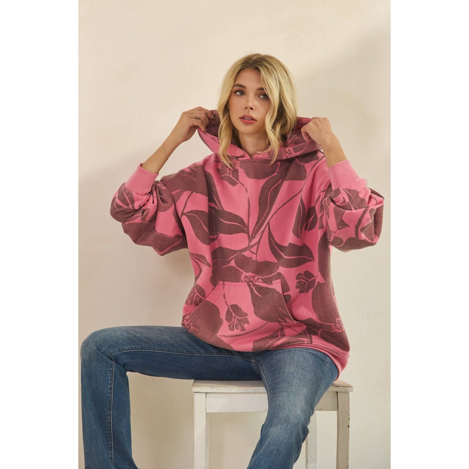 Veveret – wholesale Hoodie - Dam – Tryckt fleecehuvtröja16