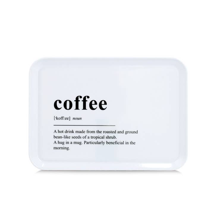 white Melamine tray "Coffee" for wholesale on Faire3
