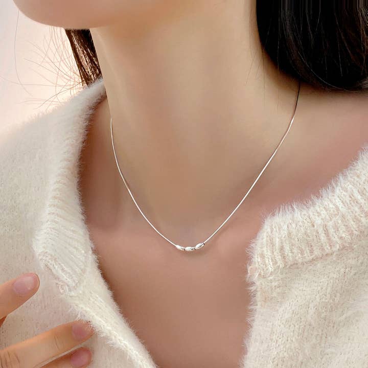 happyzzzsu - Wholesale Beaded/Pearl Necklace - Sterling Silver Seed Bead Necklace