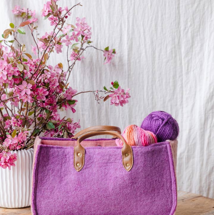 Fibres of Life - Wool & Felt - Wholesale Tote Bag - Women's - The Grab-&-Go Carry All | Felt Wool Tote Bag | Soft Yarn Bag15