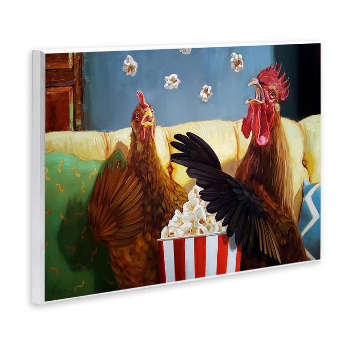 Stupell Industries - Wholesale Wall Sign - Rooster Chicken Tossing Catching Popcorn - Unframed Wall Art3