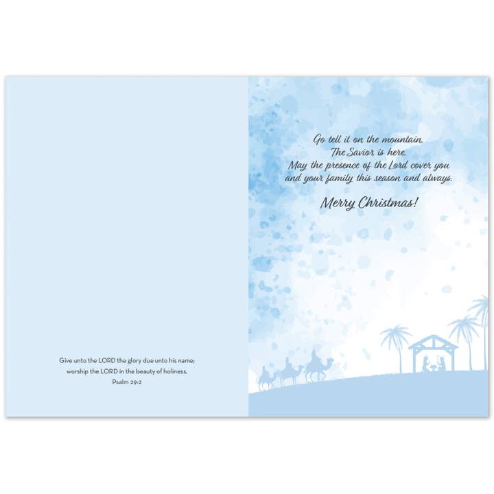 African American Expressions - Wholesale Christmas Card - C994 Repent/Believe Nativity Silhouette Christmas Card
