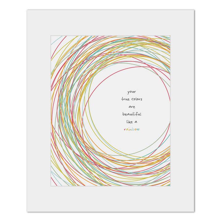Lyrical Artworks - Wholesale Art Print - Cyndi Lauper | True Colors - song lyric wall art print