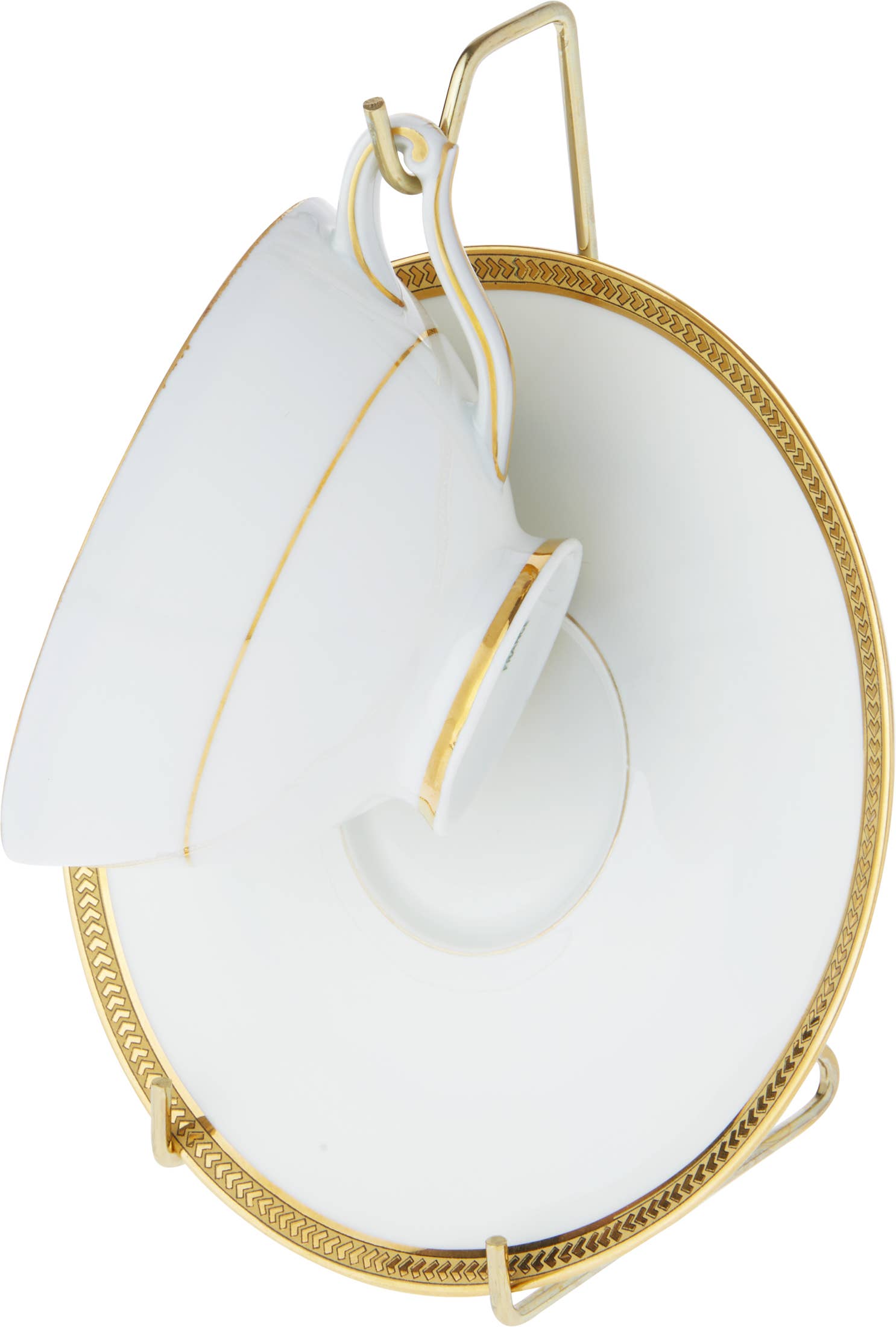 Bard's – Großhandel Verkaufsdisplay-Ständer/-Gehäuse – Bard's Gold Tasse- und Untertassenständer, 6,5 Zoll H x 2,5 Zoll B x 3,25 Zoll T3