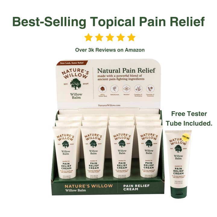 Nature's Willow - Wholesale Retailer Display - Beauty & Wellness - ☃️Best Value Nature’s Willow Pain/Itch Relief Floor Display1