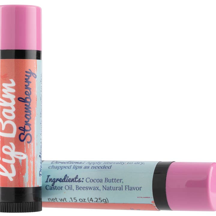 Strawberry Lip Balm for wholesale by ANA Soaps