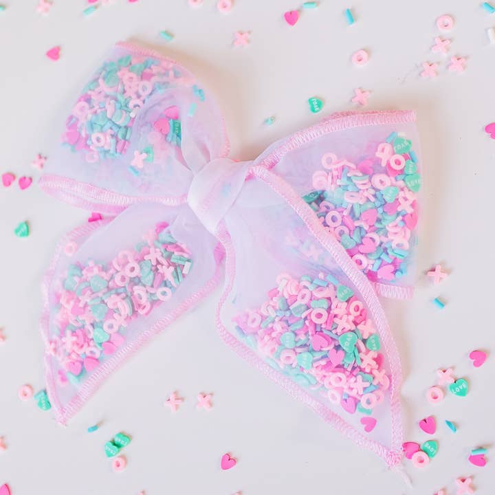 Mesh Shaker Bow - XO for wholesale by Cheeky Plum