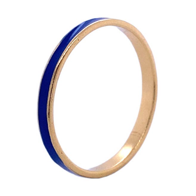 Frutti Navy Ring In 18K Gold And Navy Blue Enamel for wholesale by Gem Bazaar Jewellery