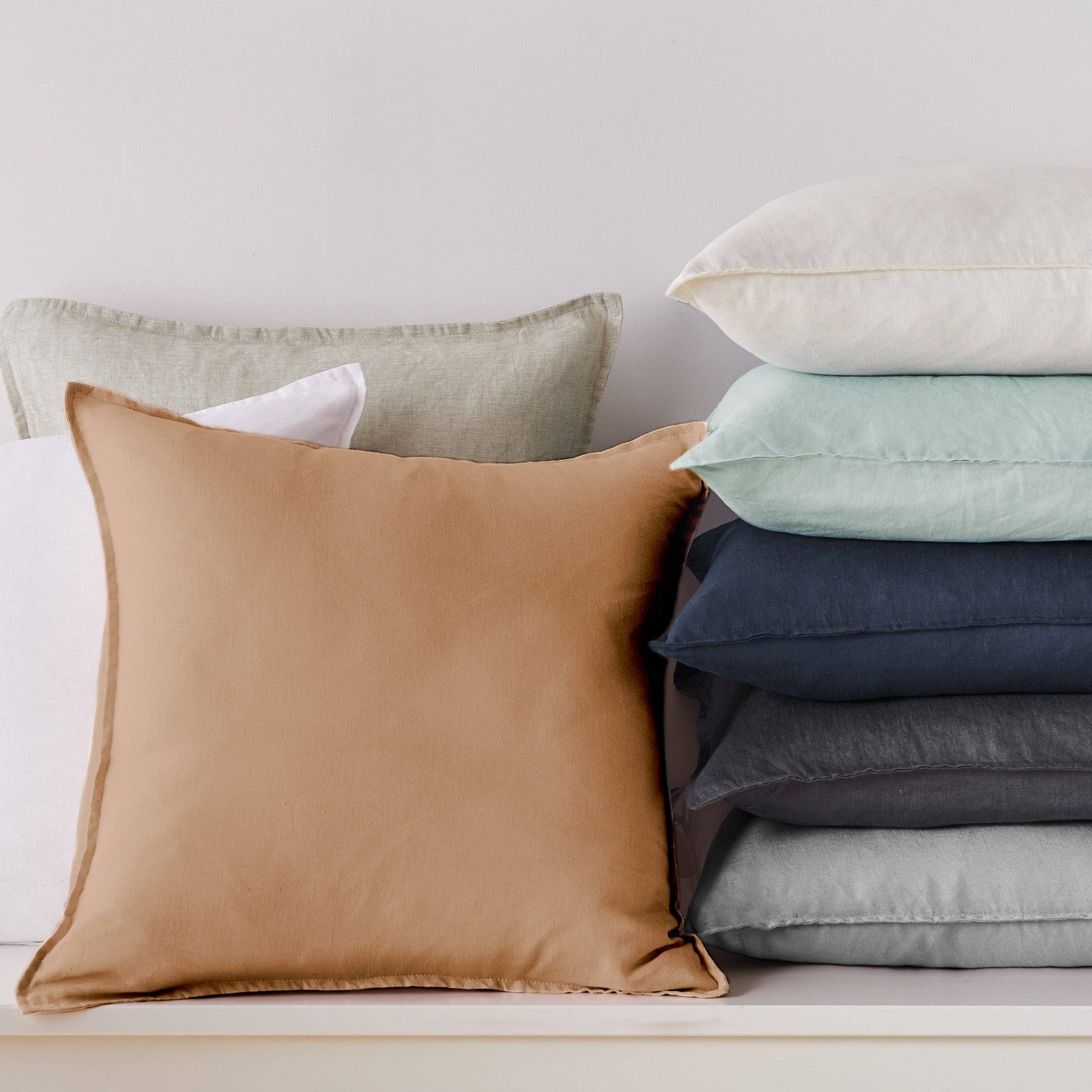 Levtex Home - Wholesale Throw Pillow Cover - French Flax Washed Linen Square Pillow Cover- Set of 225