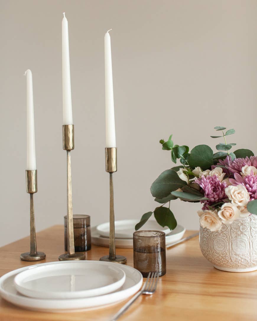 Creative Women – wholesale Candle holder – Dante Hand-Forged Iron Candle Stands | Set of 33