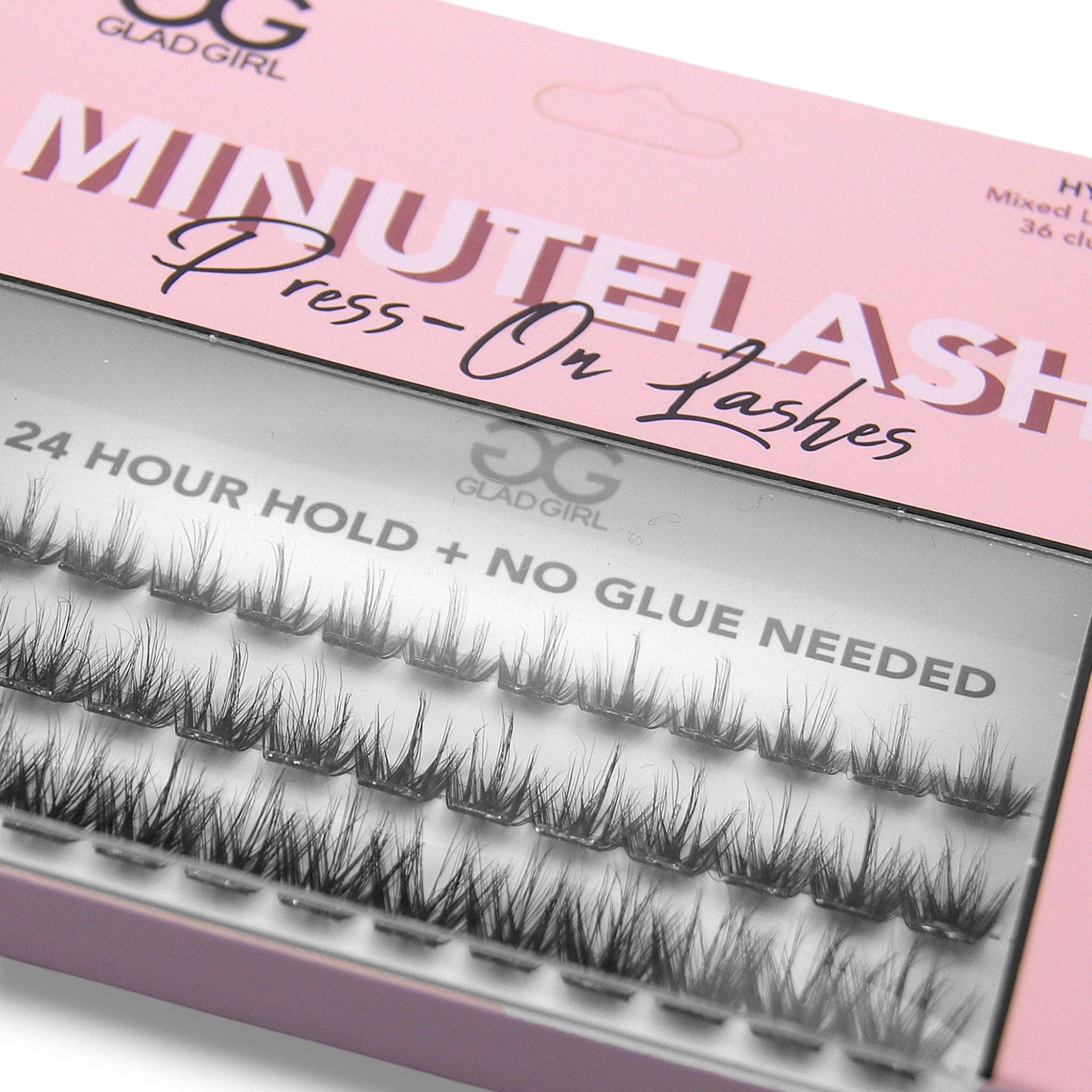 GladGirl - Wholesale False/Fake Eyelashes - MinuteLash Press-On Lashes - 36 Pre-glued Clusters10